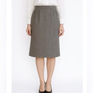 Pendleton brown Virgin Wool Skirt Straight Pencil Pockets Preppy Academia Tweed